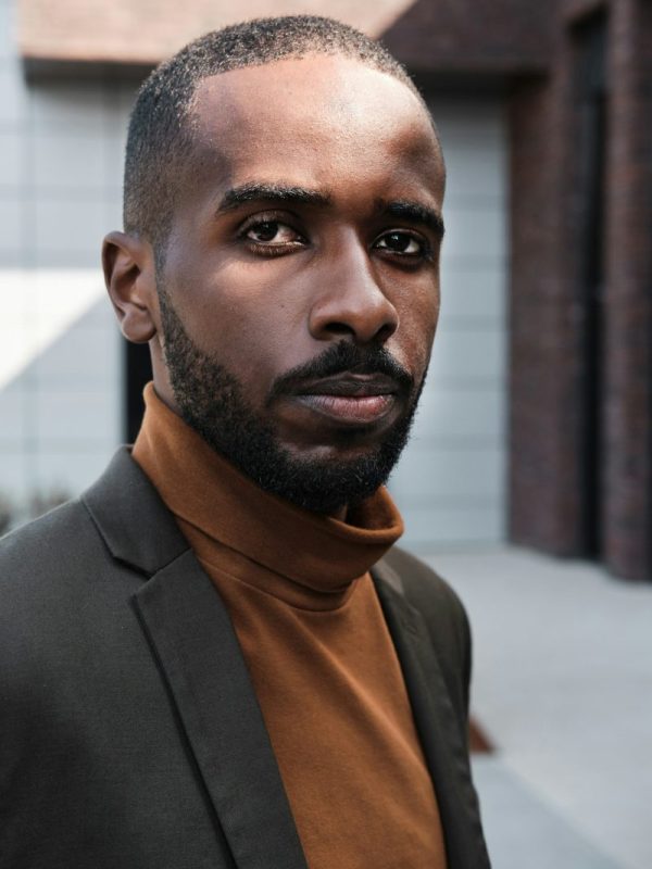 Serious Young Black Man Portrait